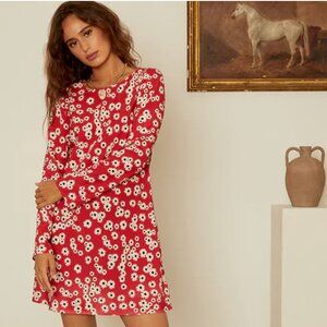 Ciao Lucia Red Floral Mini Dress